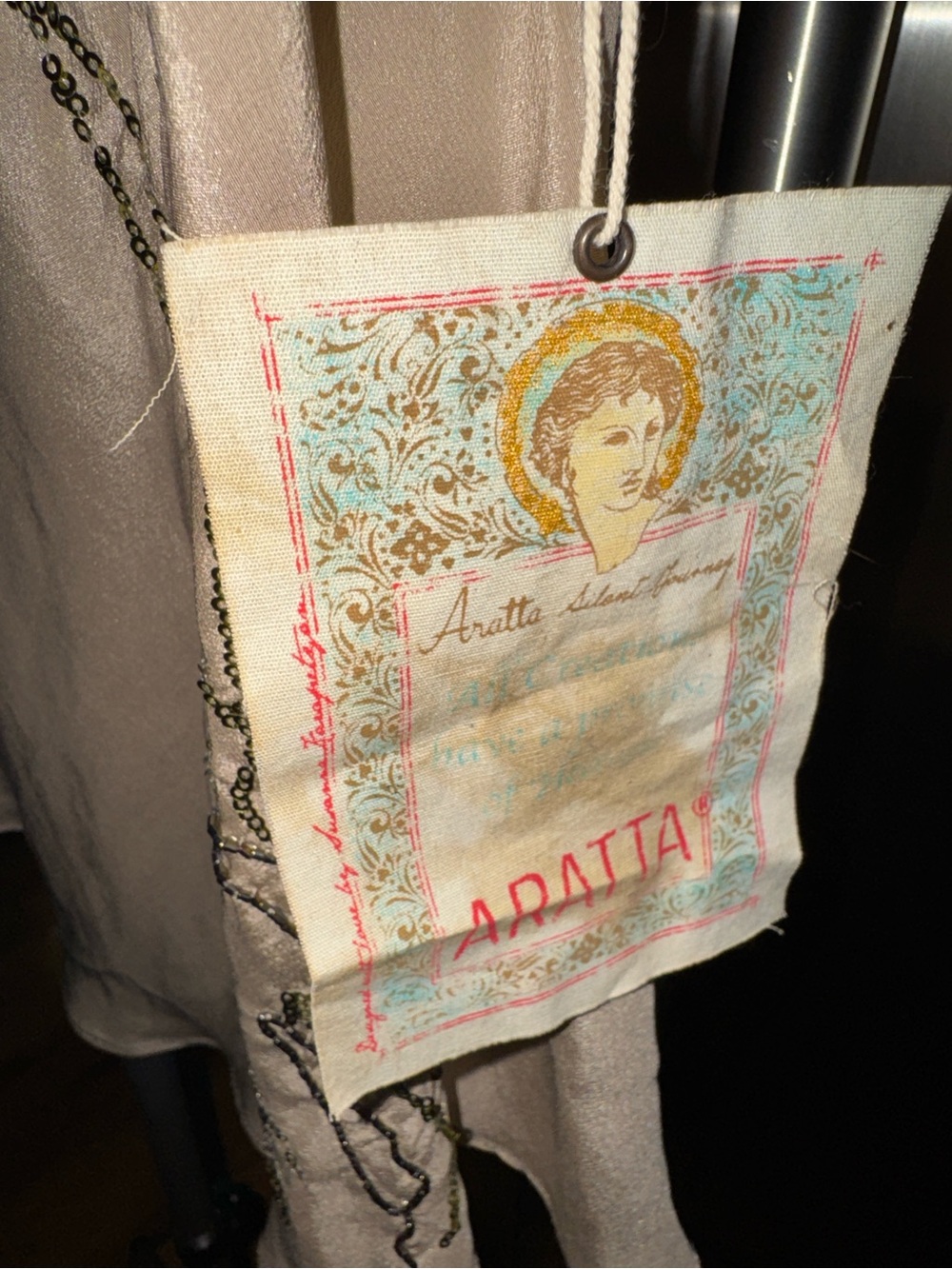 Aratta Silent Journey Cream Beaded Floral Camisole - Picture 6 of 10